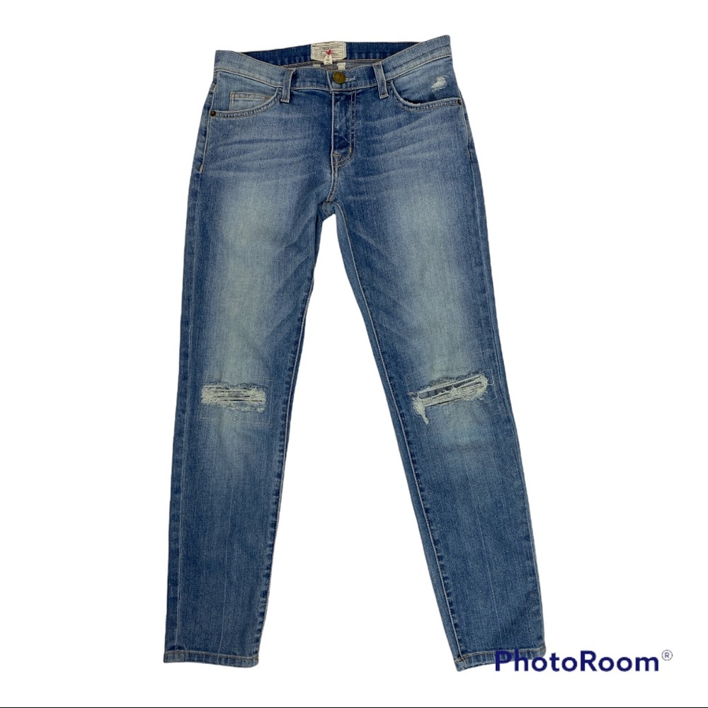Jeans Current Elliot Womens The Fling Heirloom Repair Slim Boyfriend Jeans - Picture 13 of 14